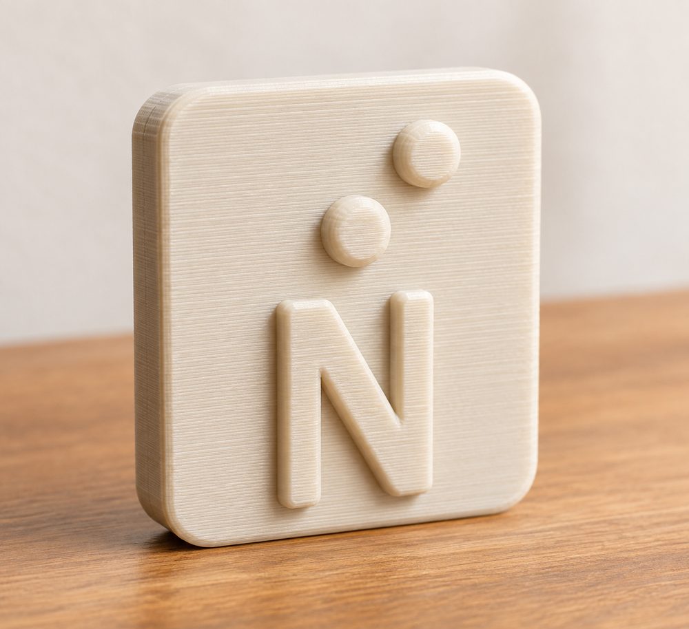 Alphabet Braille N 3D Printing Creative Design Inspiration