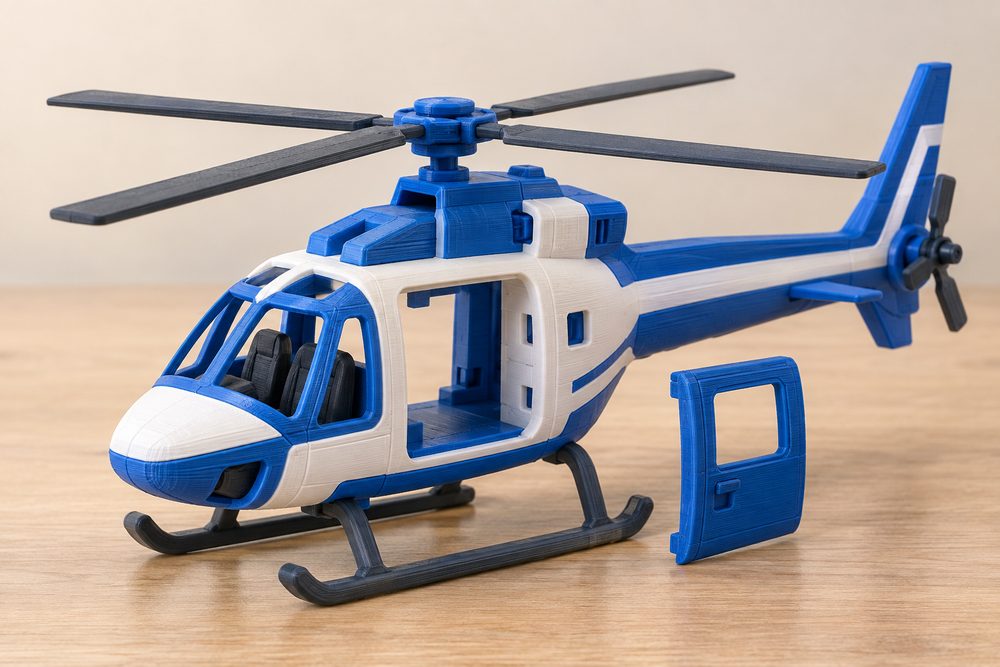 Helicopter Toy Detachable إلهام تصميم إبداعي للطباعة ثلاثية الأبعاد