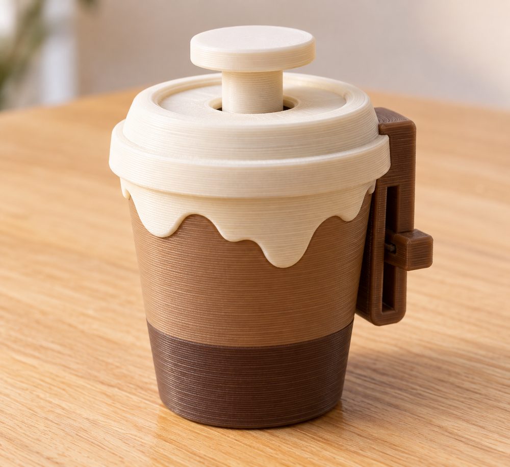 奶盖咖啡杯点击器 3D 프린팅 창의 디자인 영감