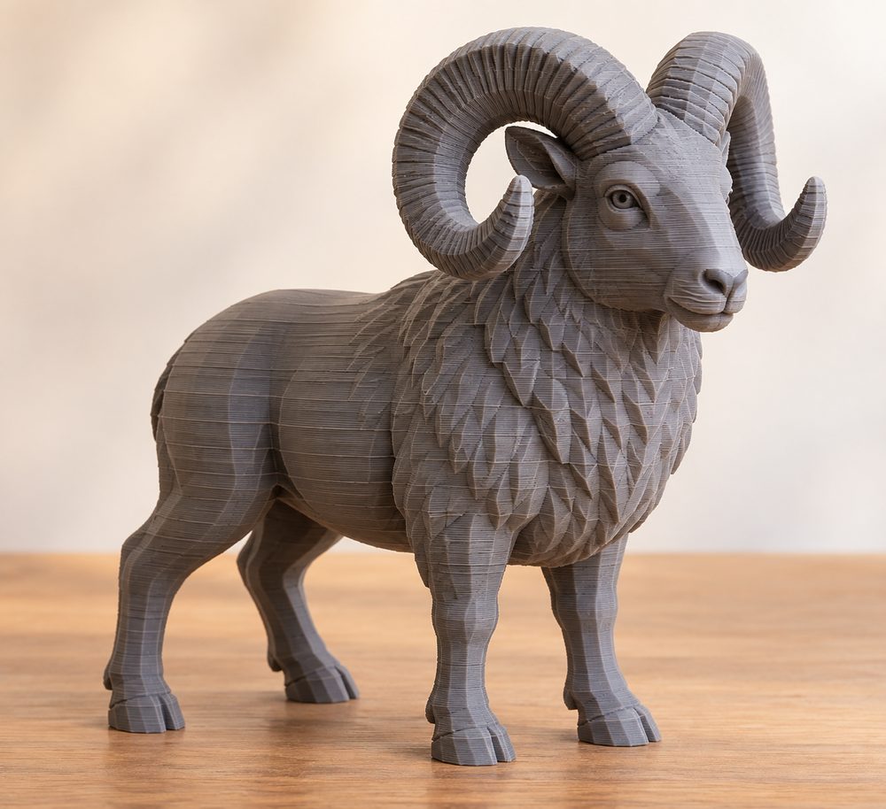 Ram Decorative Object 3D 프린팅 창의 디자인 영감