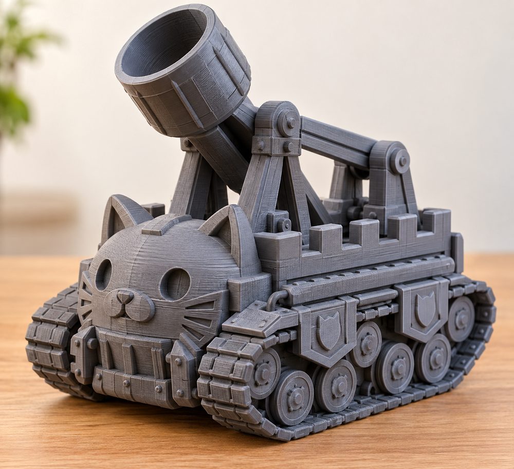 Siege Kitty Artillery Tank 3Dプリント創作デザインのインスピレーション