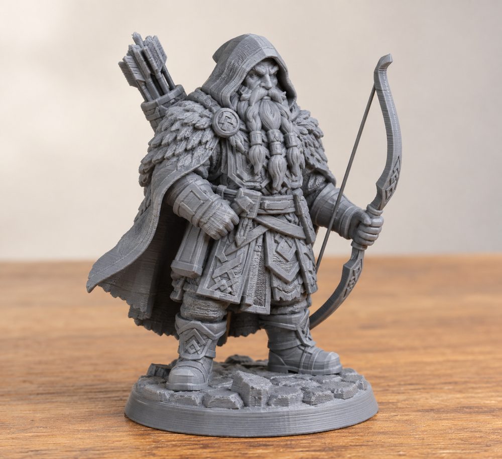 Darvar Dwarf Ranger The Frostiron Dwarves Creatieve ontwerpinspiratie voor 3D-printen