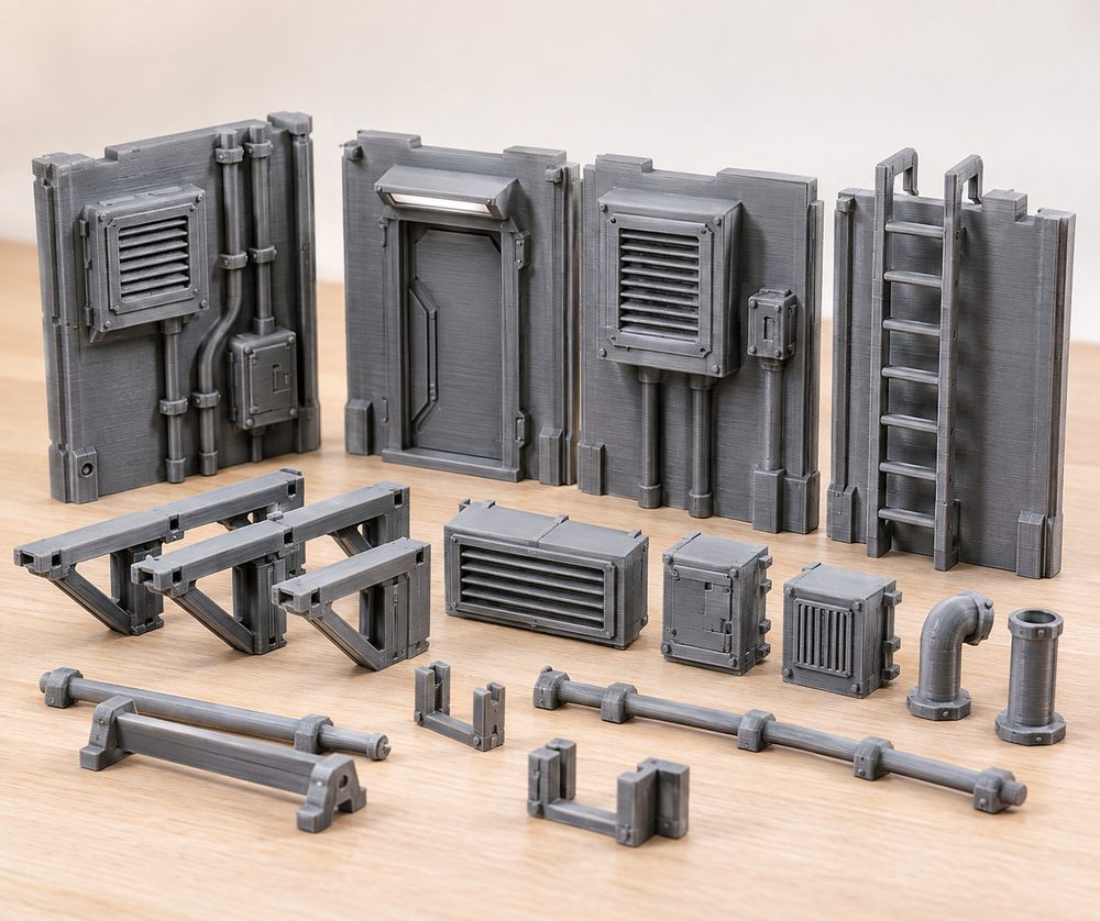 Flatline City Second Wave Exterior Wall Accessories Pack Ope 3D Printing Creative Design Inspiration