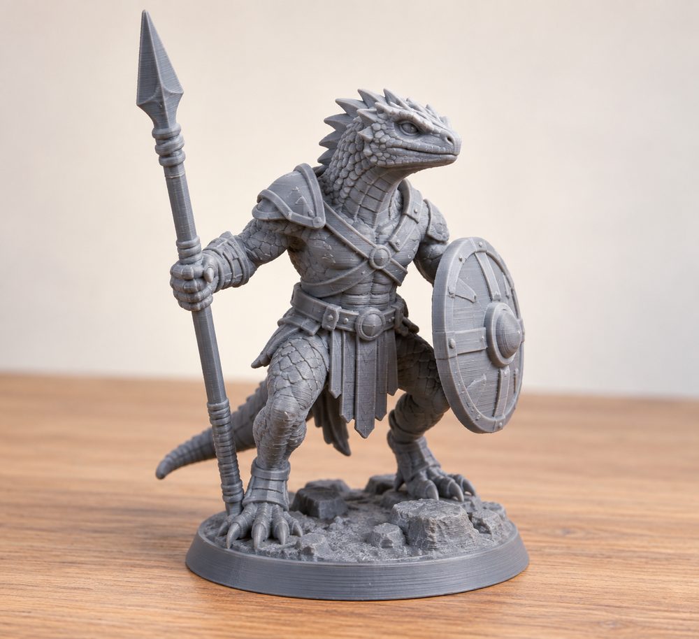 Space Lizard Spearman إلهام تصميم إبداعي للطباعة ثلاثية الأبعاد