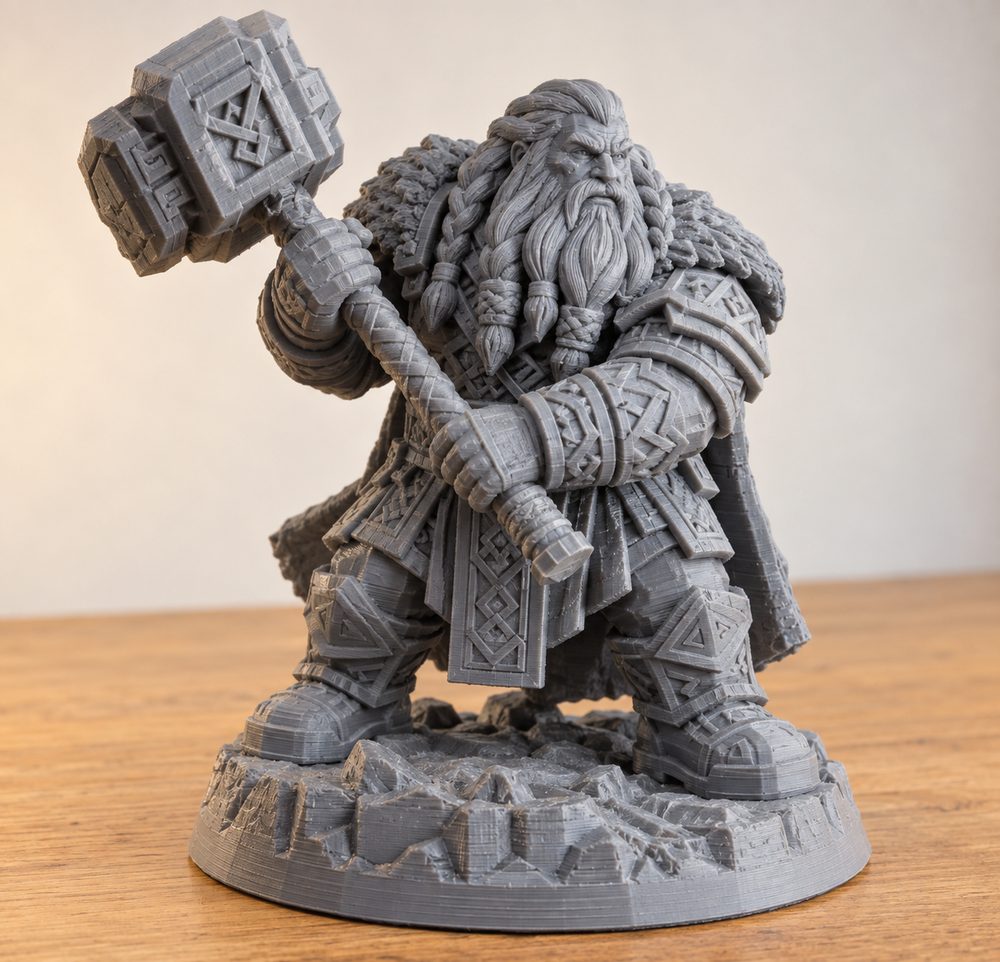 Ivadim Rockcrusher The Frostiron Dwarves إلهام تصميم إبداعي للطباعة ثلاثية الأبعاد