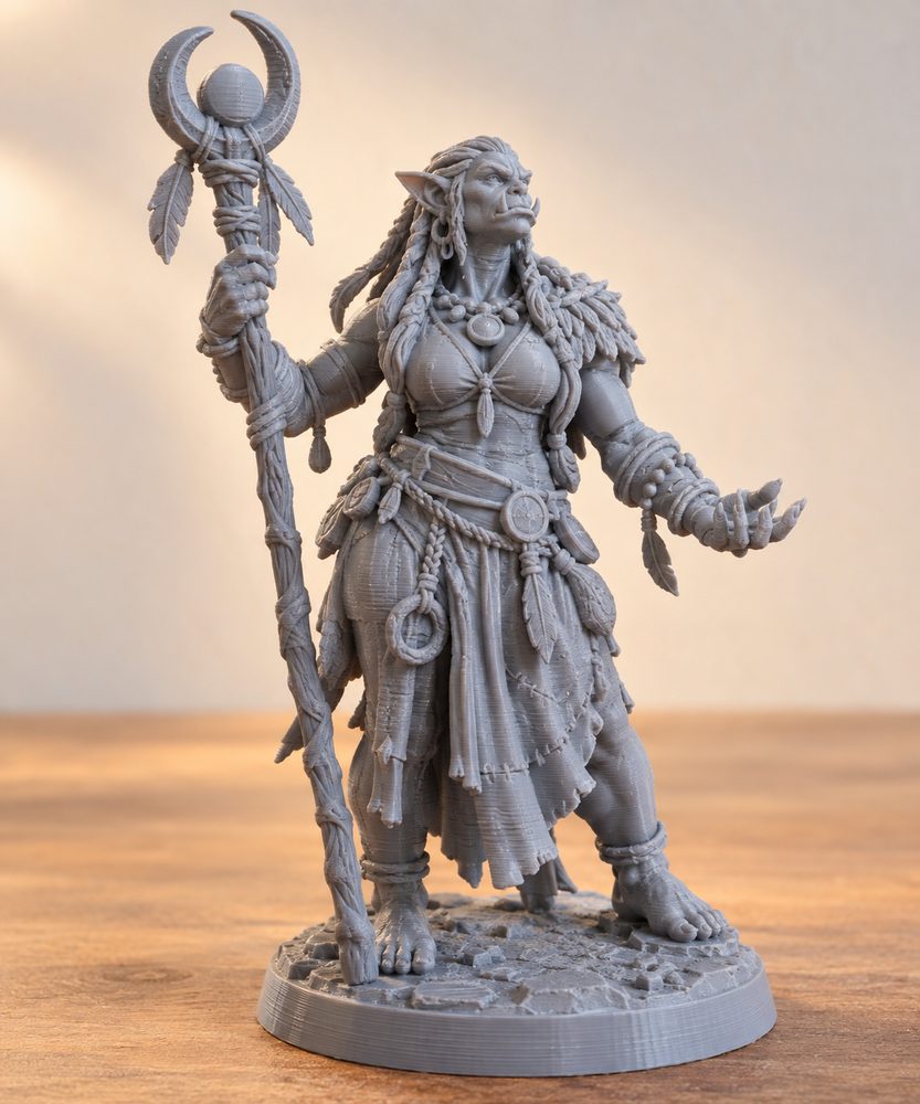 Trollkin Priestess Of Tilja Zan Kreative Designinspiration für den 3D-Druck