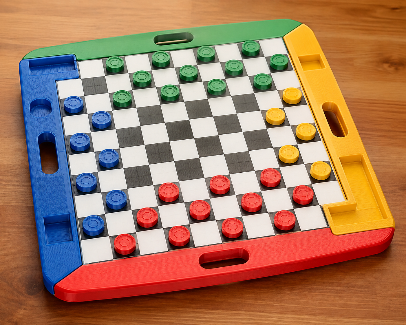 棋盘游戏 - 西洋跳棋(多色)3D打印创意设计灵感