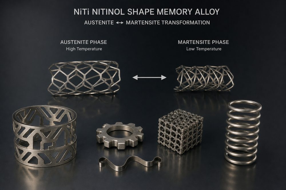 形状记忆合金NiTi在智能结构3D打印中的实现
