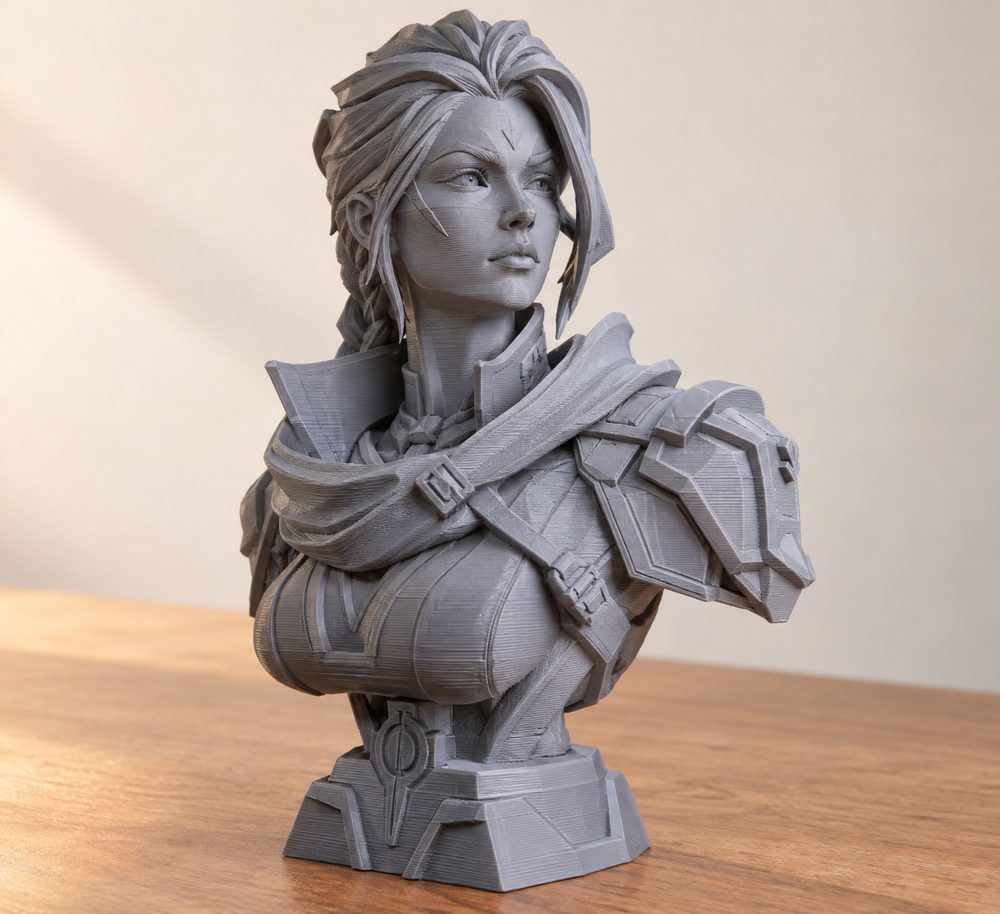 Nivali Thundercut Bust Inspirasi reka bentuk kreatif untuk cetakan 3D