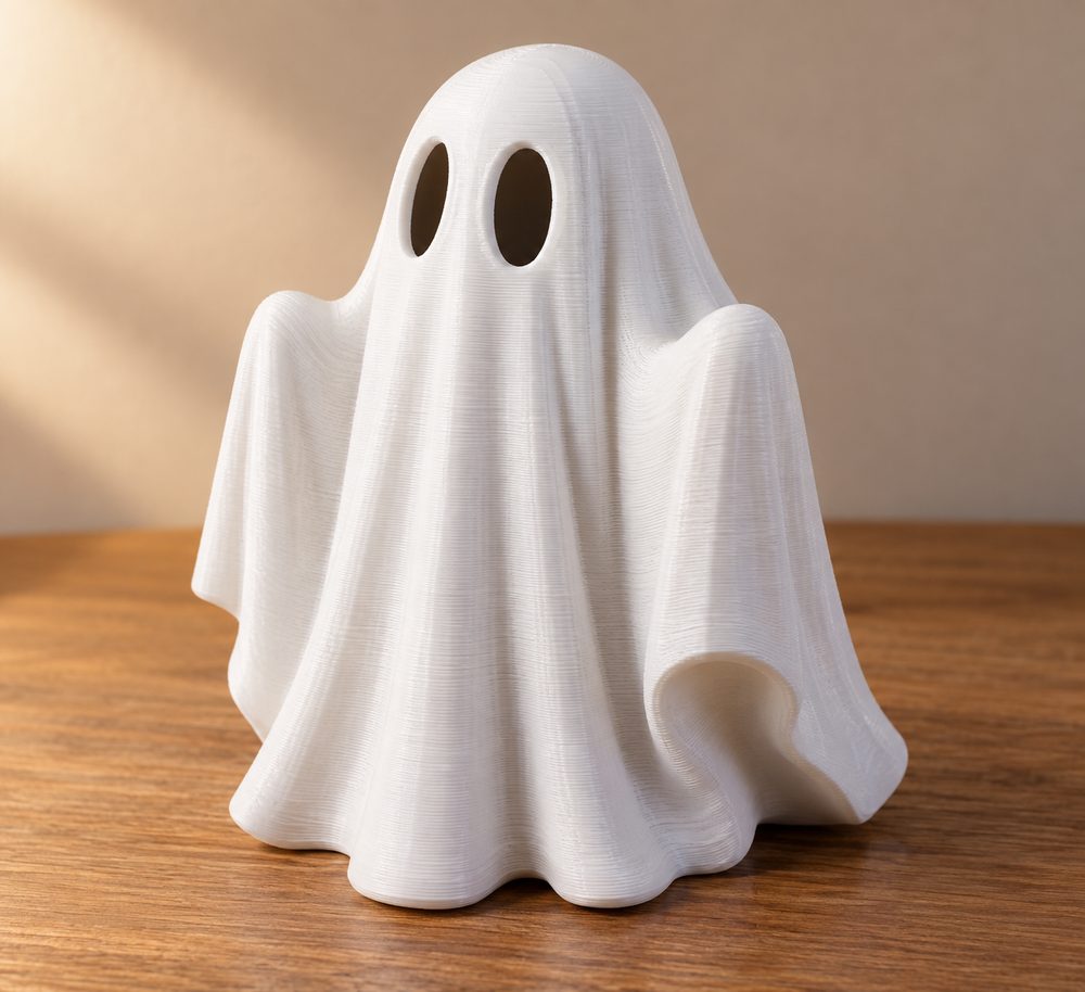 Bedsheet Ghost Pre Supported 3D Printing Creative Design Inspiration
