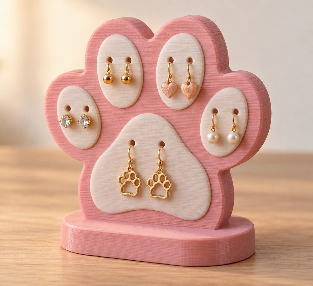 Earring Paw Kreative Designinspiration für den 3D-Druck