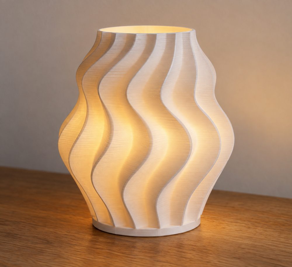 Wave Lamp Shade إلهام تصميم إبداعي للطباعة ثلاثية الأبعاد