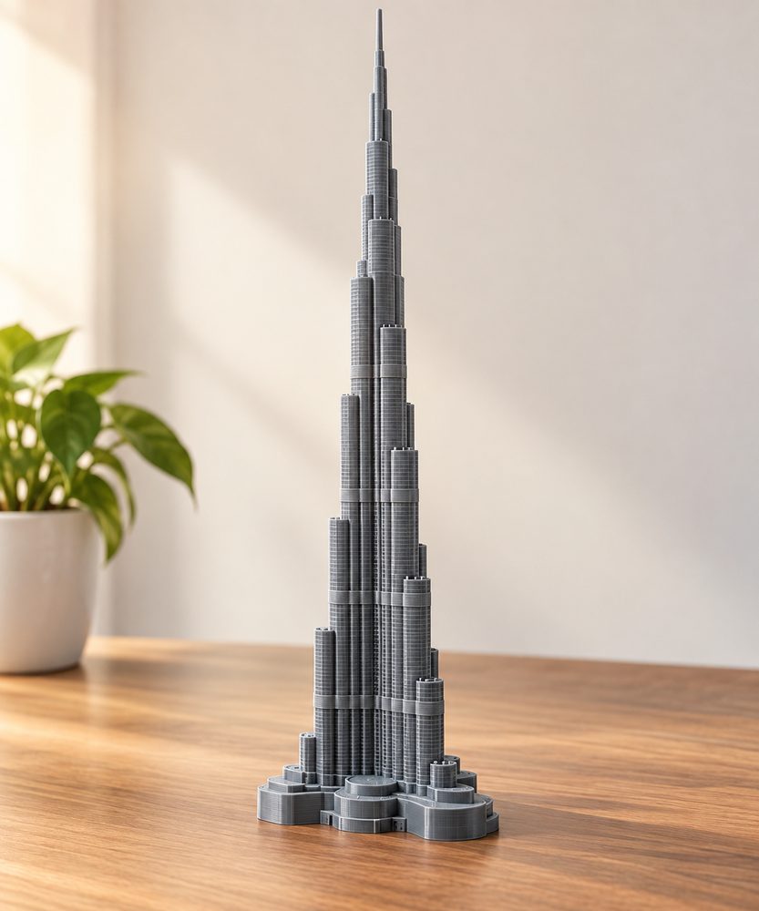 Burj Khalifa Tower 3Dプリント創作デザインのインスピレーション