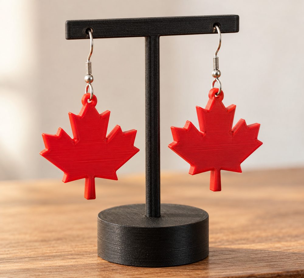 Canada Earrings 3D Printing Creative Design Inspiration