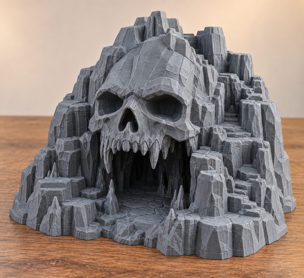 Legendgames Cavern Skull Grotto Inspiración de diseño creativo para impresión 3D