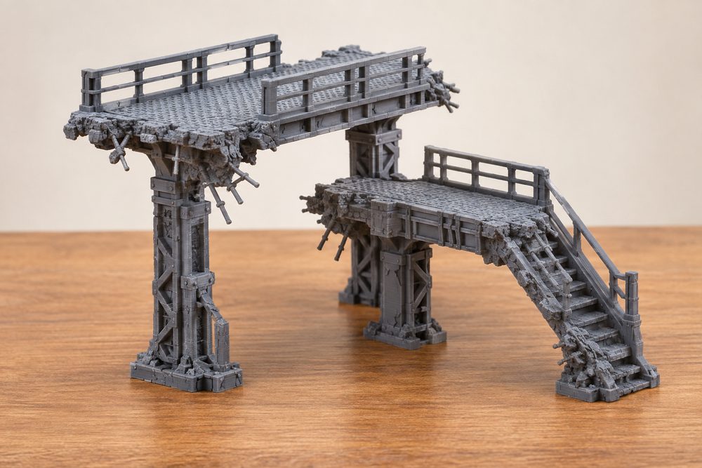 Flatline City Second Wave Broken Walkways Inspiração de design criativo para impressão 3D