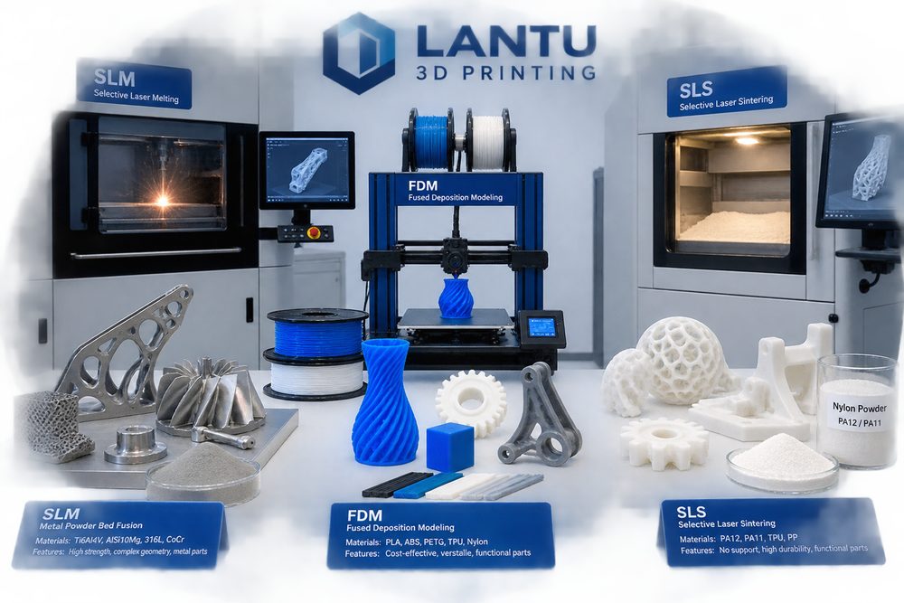 SLM、FDM与SLS工艺优化:如何用参数窗口提升成品率 | lantu3D Printing Italiano
