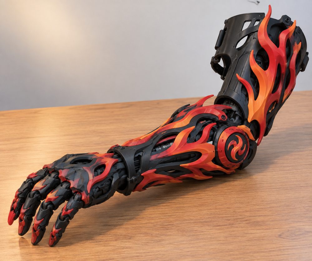 Psycho Nethunter Gestalt Of Nirvana Flame Arm Cyber Enhancem 3D प्रिंटिंग के लिए रचनात्मक डिजाइन प्रेरणा