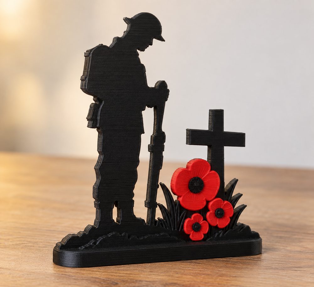 Soldier Plaques Poppy Day Creatieve ontwerpinspiratie voor 3D-printen