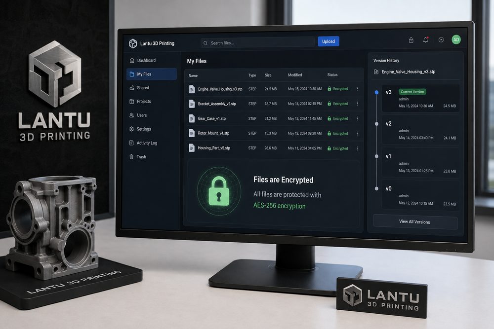 Protezione della proprietà intellettuale nella stampa 3D: limiti di sicurezza per file di modello, dati di processo e registri di consegna