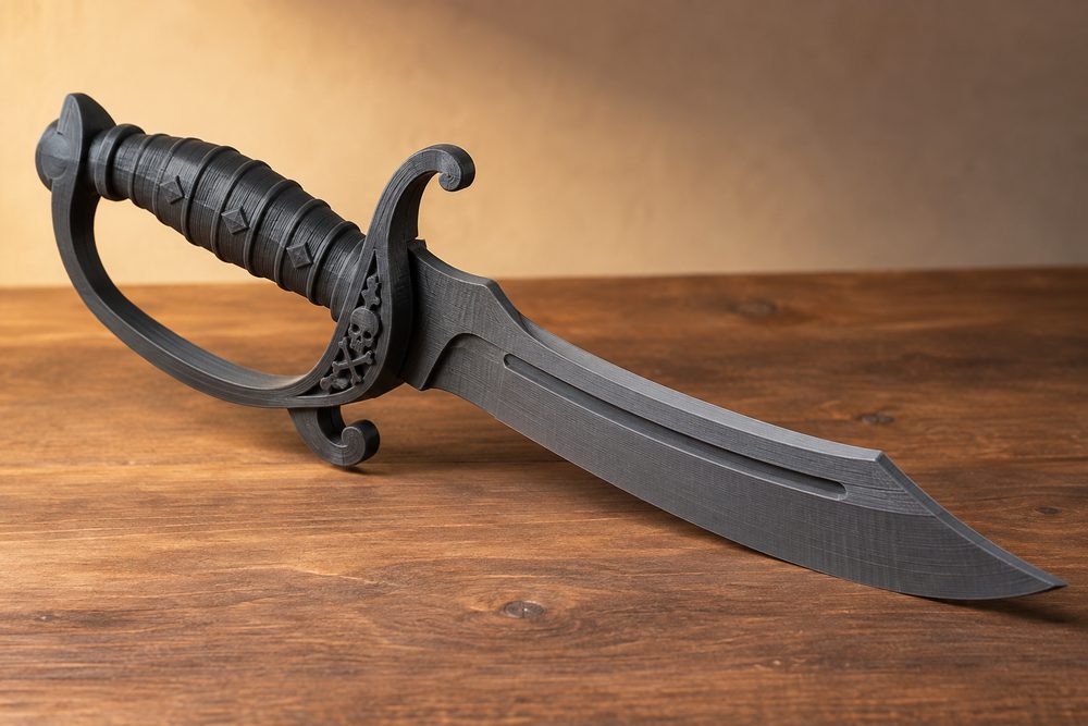 Pirate Cutthroat Dagger Corsair Oriental Inspirasi desain kreatif untuk pencetakan 3D