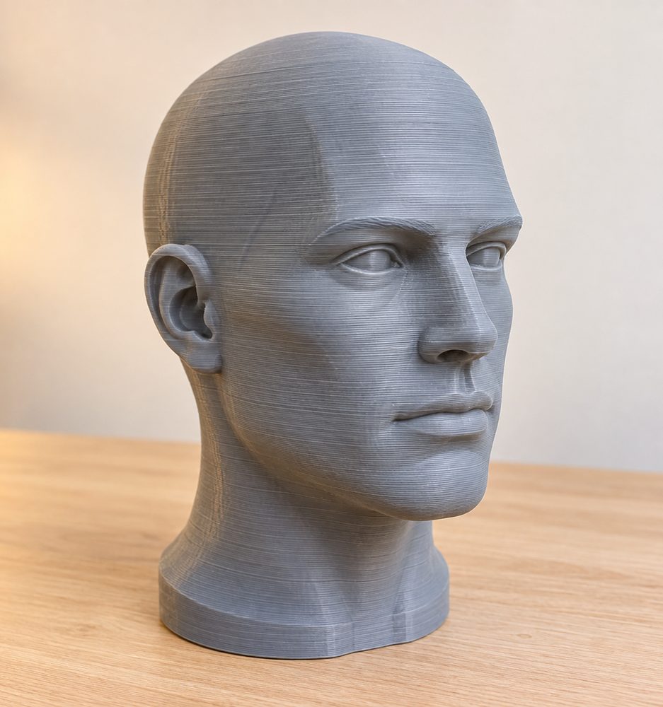 Mannequin Face Man Inspiración de diseño creativo para impresión 3D