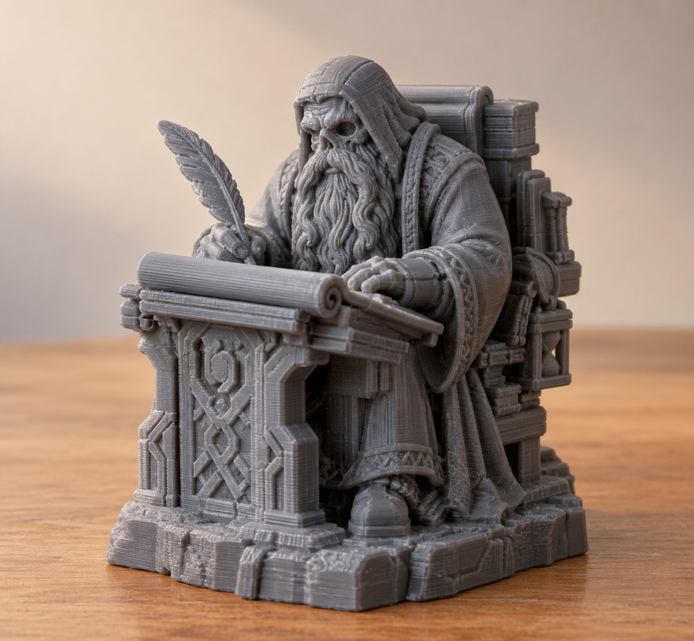 Dead Dwarf Scribe Supportless Version A Creatieve ontwerpinspiratie voor 3D-printen