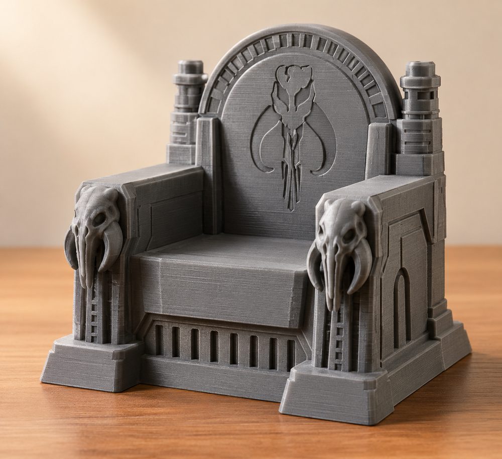 Boba S Throne Ispirazione di design creativo per stampa 3D
