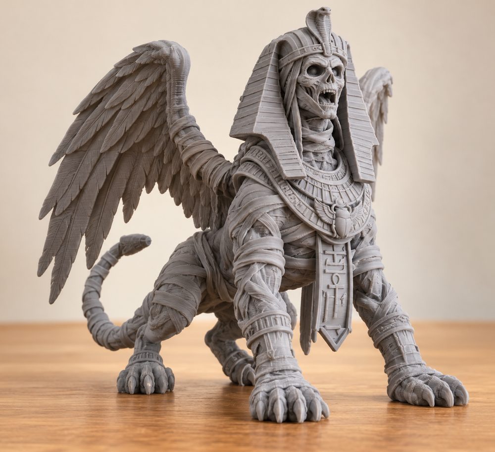 Sphinx Champion Mummified Undead 3D Baskı için Yaratıcı Tasarım İlhamı