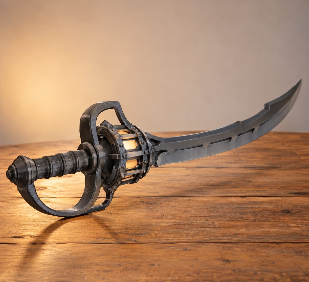 Pirate Marauder Veteran Corsair Lantern Sword แรงบันดาลใจการออกแบบสร้างสรรค์สำหรับการพิมพ์ 3D