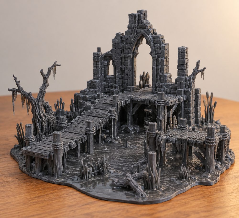 Chapter The Forsaken Marshes إلهام تصميم إبداعي للطباعة ثلاثية الأبعاد