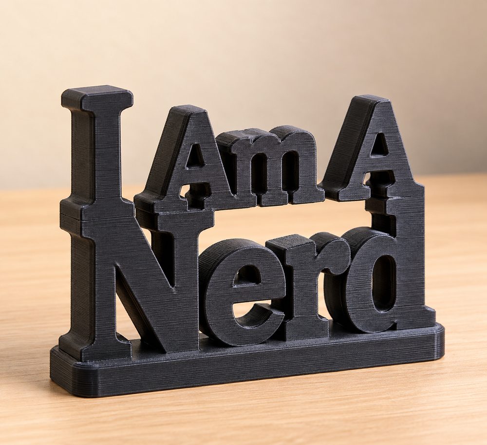 I Am A Nerd Ispirazione di design creativo per stampa 3D