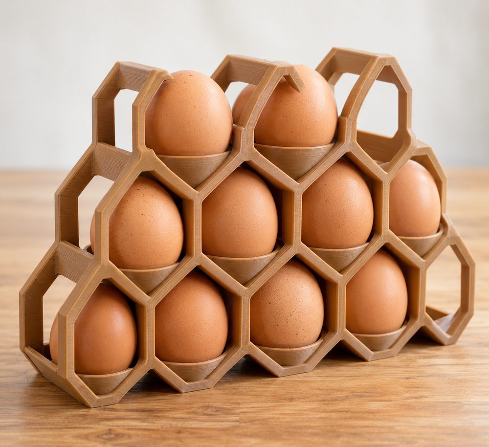 Honeycomb Egg Holder Ispirazione di design creativo per stampa 3D
