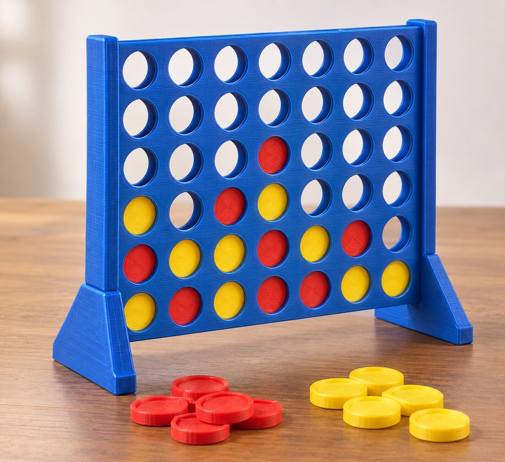 Connect Board Game Creatieve ontwerpinspiratie voor 3D-printen
