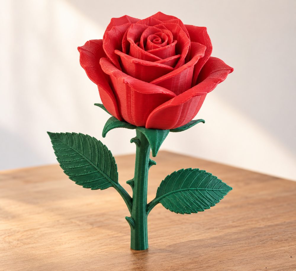 Rose Inspiración de diseño creativo para impresión 3D