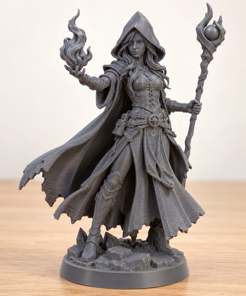 Adrienne The Dark Mage Inspirasi reka bentuk kreatif untuk cetakan 3D