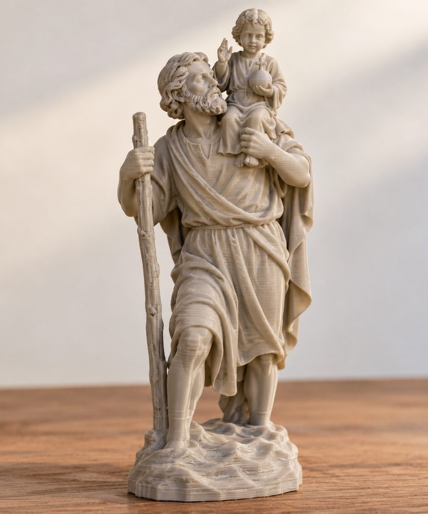 Saint Christopher إلهام تصميم إبداعي للطباعة ثلاثية الأبعاد