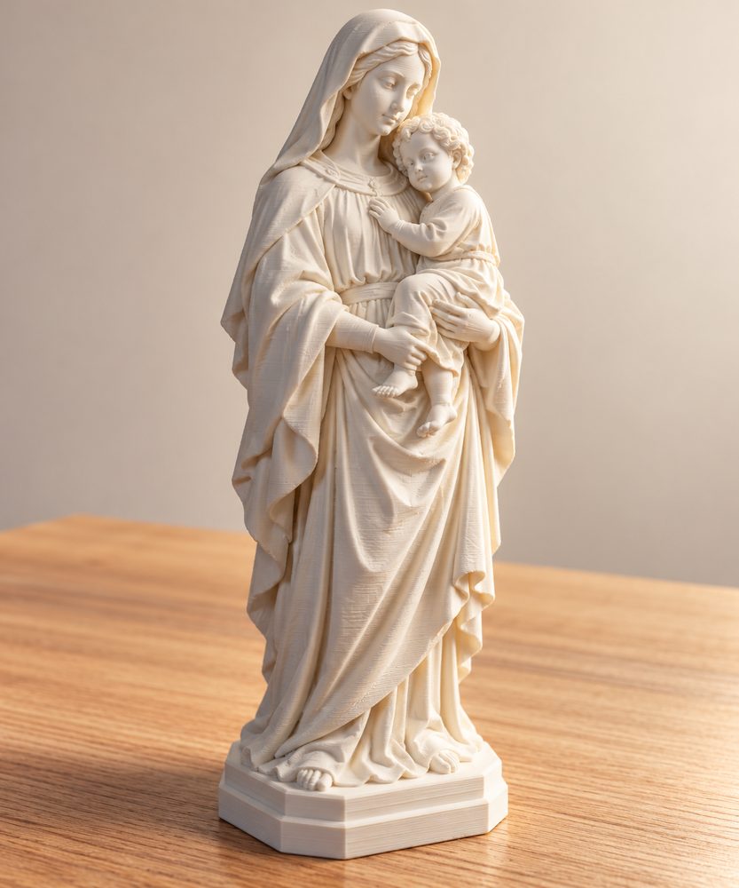 Madonna With The Child 3D Printing Creative Design Inspiration