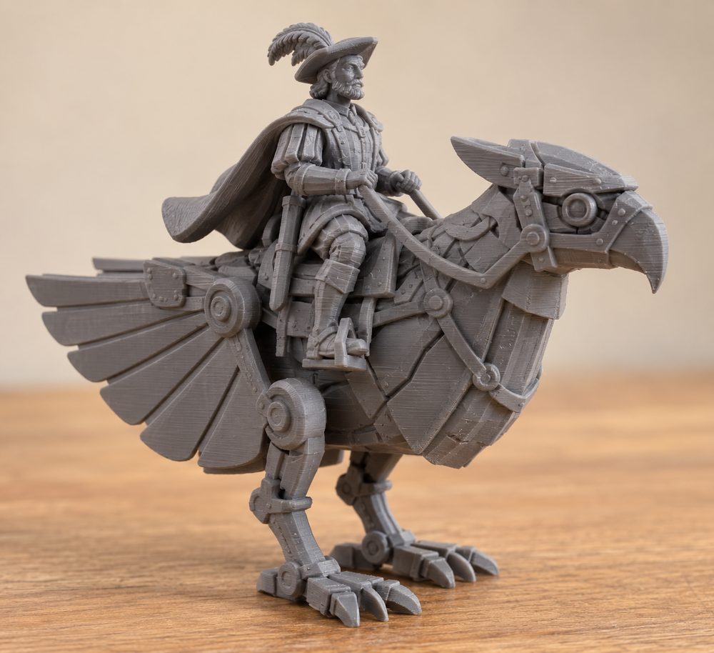 Vinci Leader Captain On Automa Bird Duchies Of Vinci Inspiração de design criativo para impressão 3D