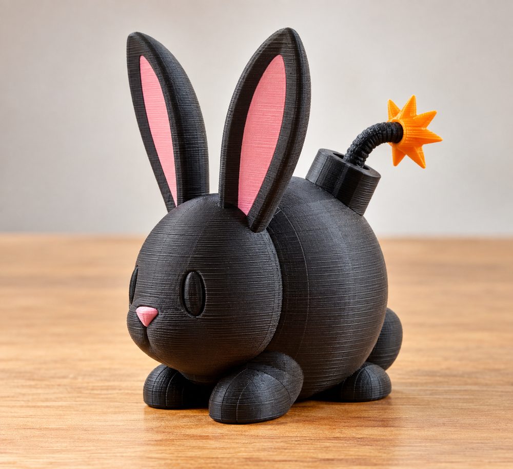Bomb Rabbit Ispirazione di design creativo per stampa 3D