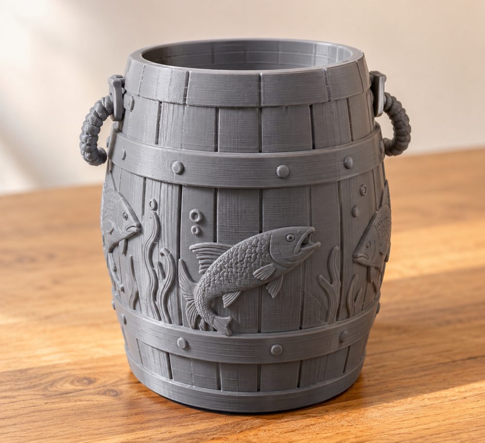 Fish Barrel Pre Supported Ispirazione di design creativo per stampa 3D