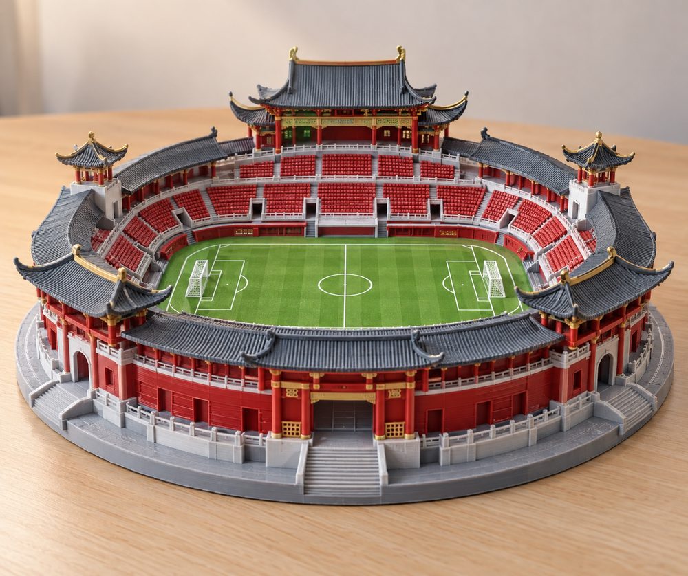 Chinese Fantasy Football Stadium Ispirazione di design creativo per stampa 3D