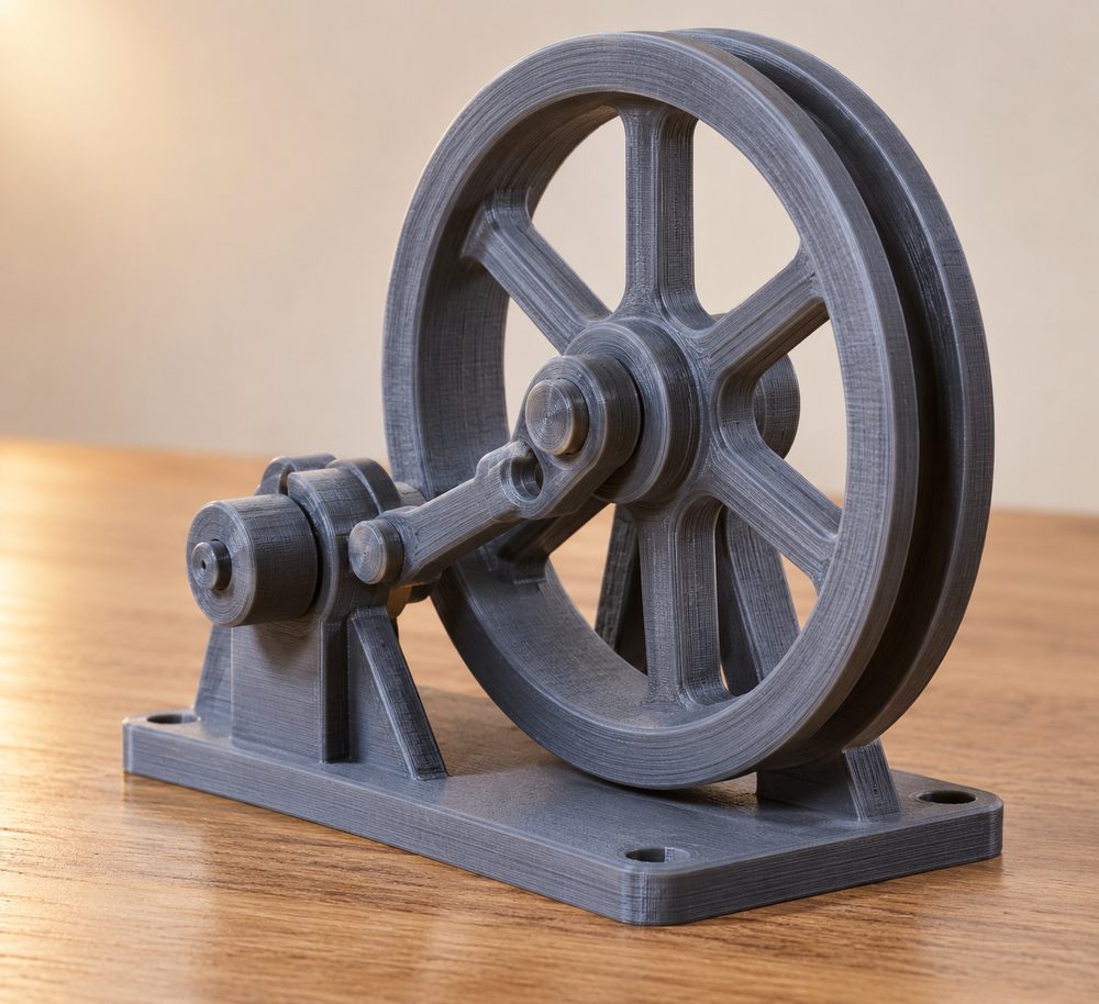 Steam Engine Pulley For Note Music Box แรงบันดาลใจการออกแบบสร้างสรรค์สำหรับการพิมพ์ 3D