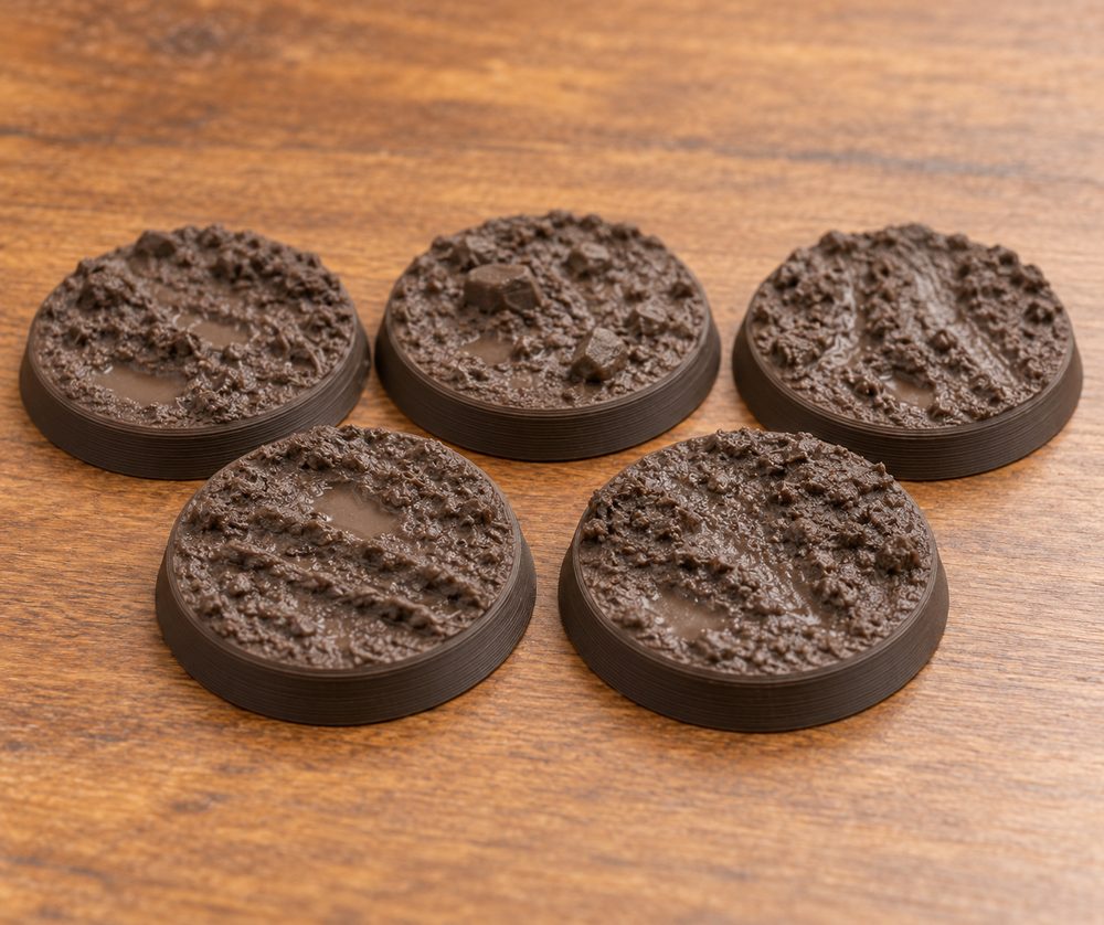 Mud Themed 27Mm Round Bases Cảm hứng thiết kế sáng tạo cho in 3D