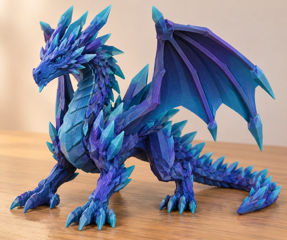 Adult Crystal Dragon Inspiration créative pour l’impression 3D