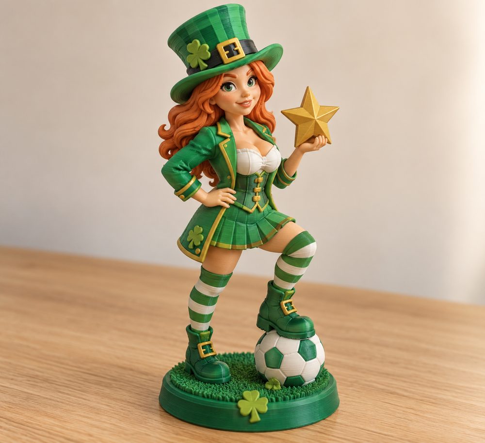 Karla St Patrick Leprechauns Star Player Inspirasi reka bentuk kreatif untuk cetakan 3D