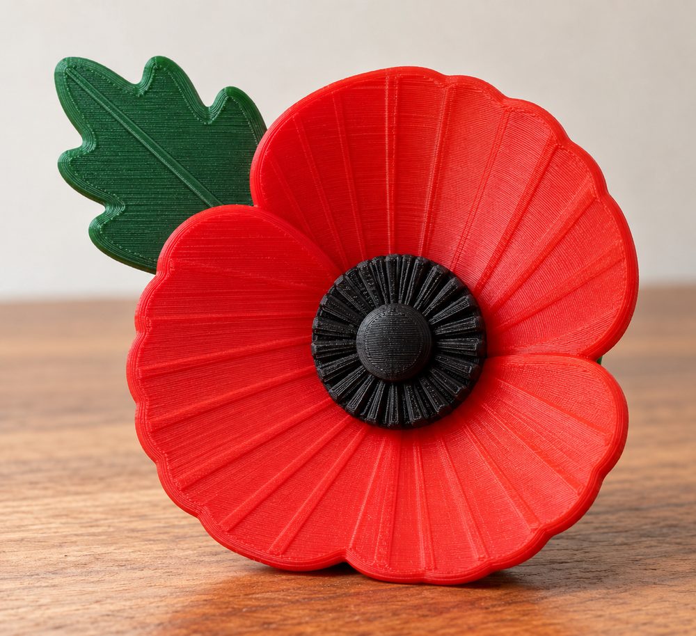 Lest We Forget Poppy Poppy Day 3D Baskı için Yaratıcı Tasarım İlhamı