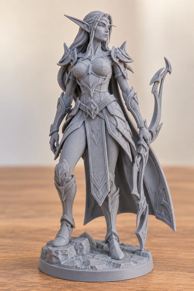 Night Elf Calm Armored Female Creatieve ontwerpinspiratie voor 3D-printen