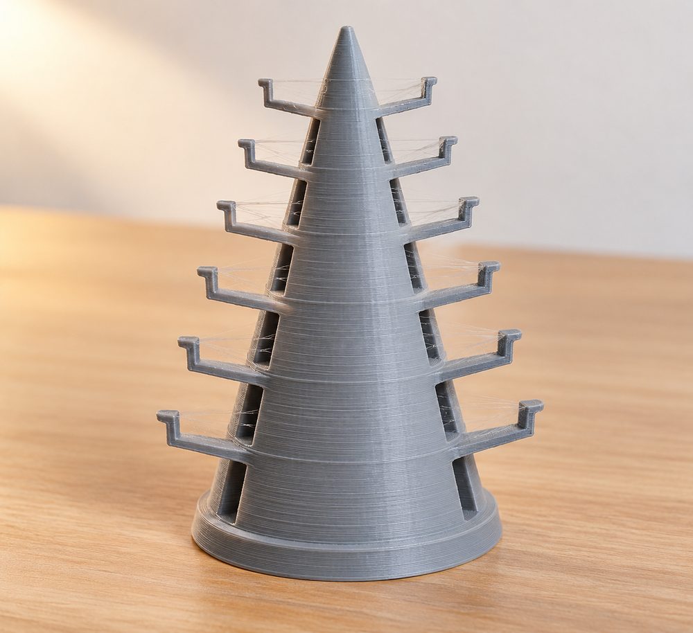 Stringing Test Cone Ispirazione di design creativo per stampa 3D