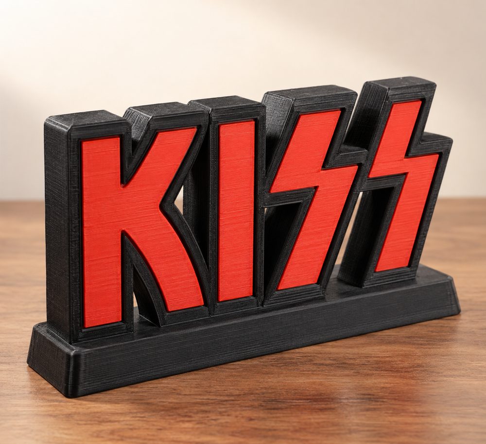 Kiss إلهام تصميم إبداعي للطباعة ثلاثية الأبعاد